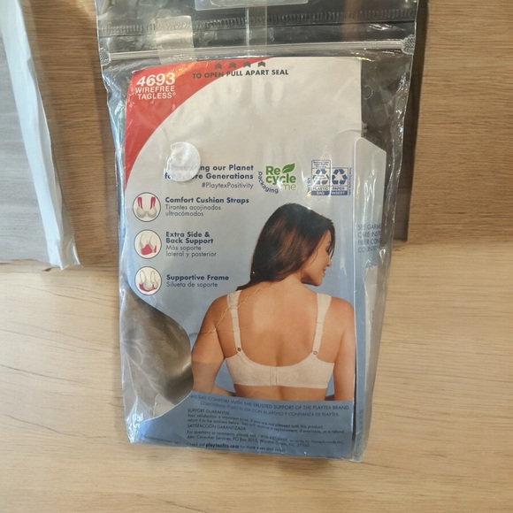 Playtex 18 Hour Ultimate Lift & Support Wireless Bra #4693 |34D| Toffee| New - Picture 5 of 5